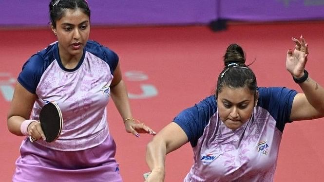 <div class="paragraphs"><p>Indian Table Tennis players Ayhika Mukherjee and Sutirtha Mukherjee.&nbsp;</p></div>