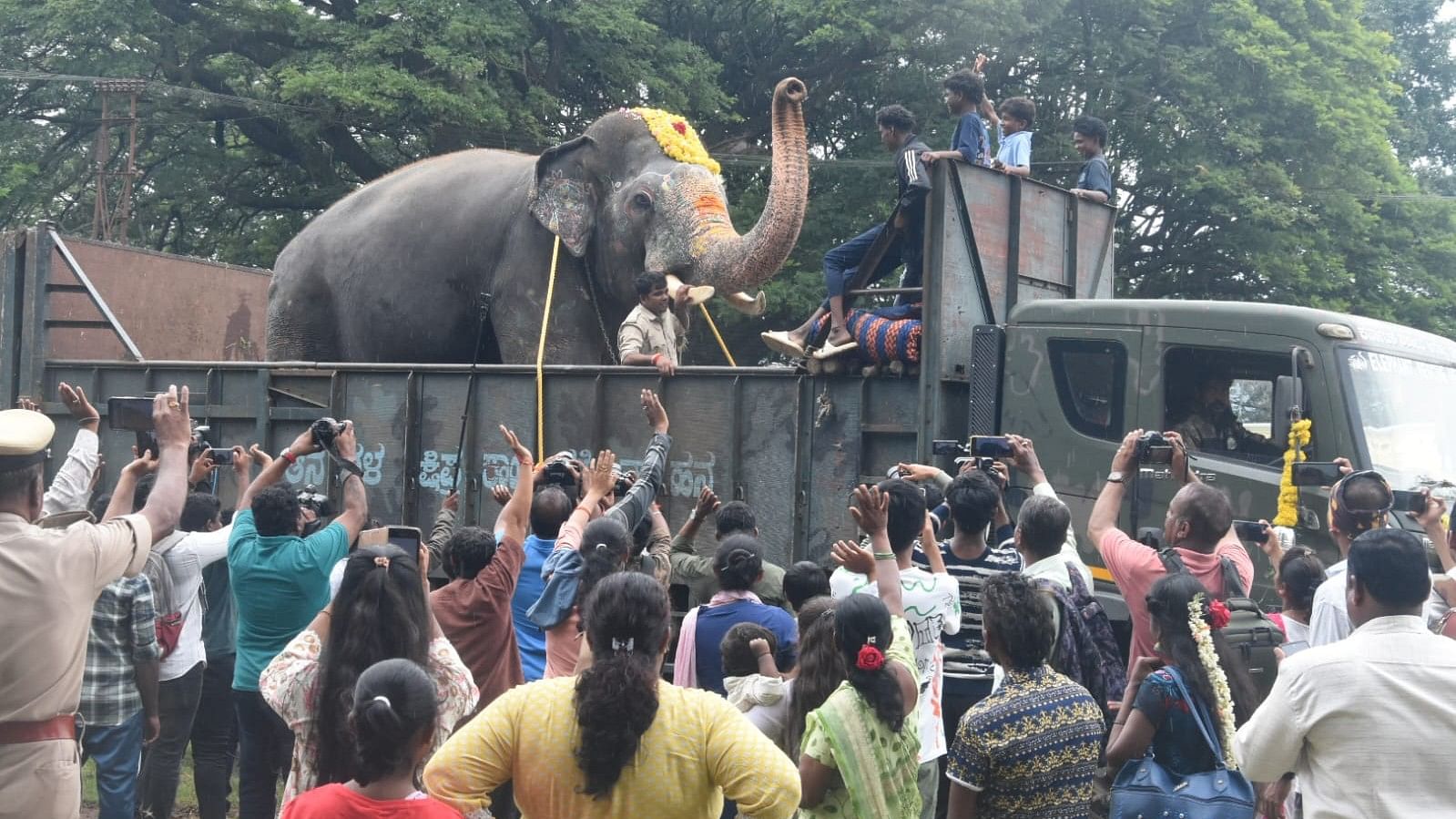 <div class="paragraphs"><p>Elephants leave for their respective camps</p></div>