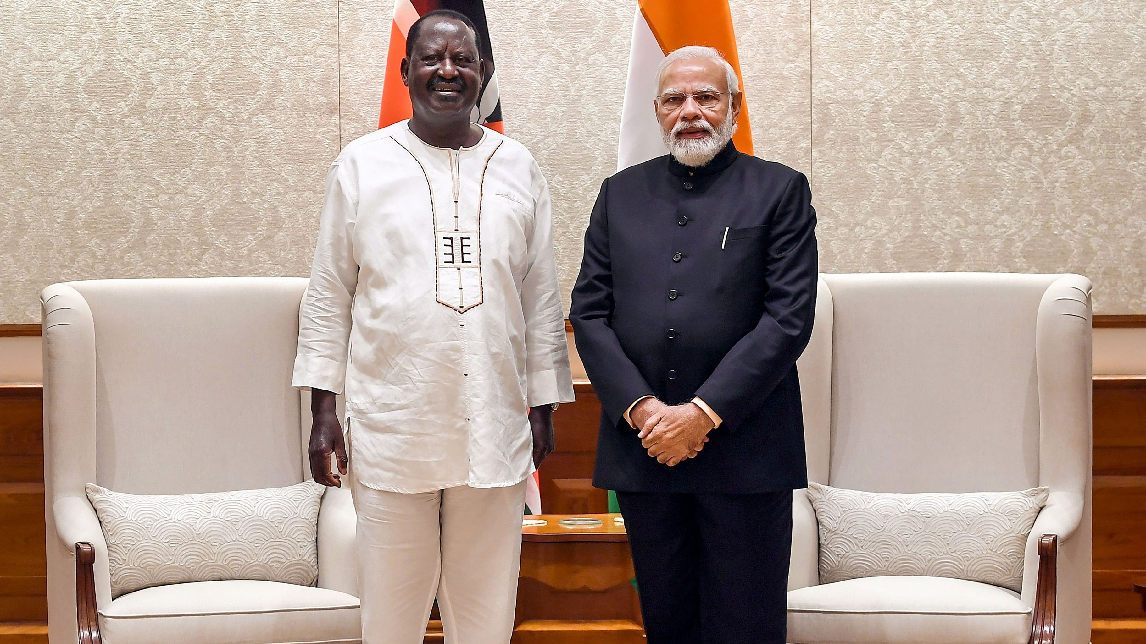 <div class="paragraphs"><p>File photo of Prime Minister Narendra Modi with former prime minister of Kenya Raila Amolo Odinga</p></div>