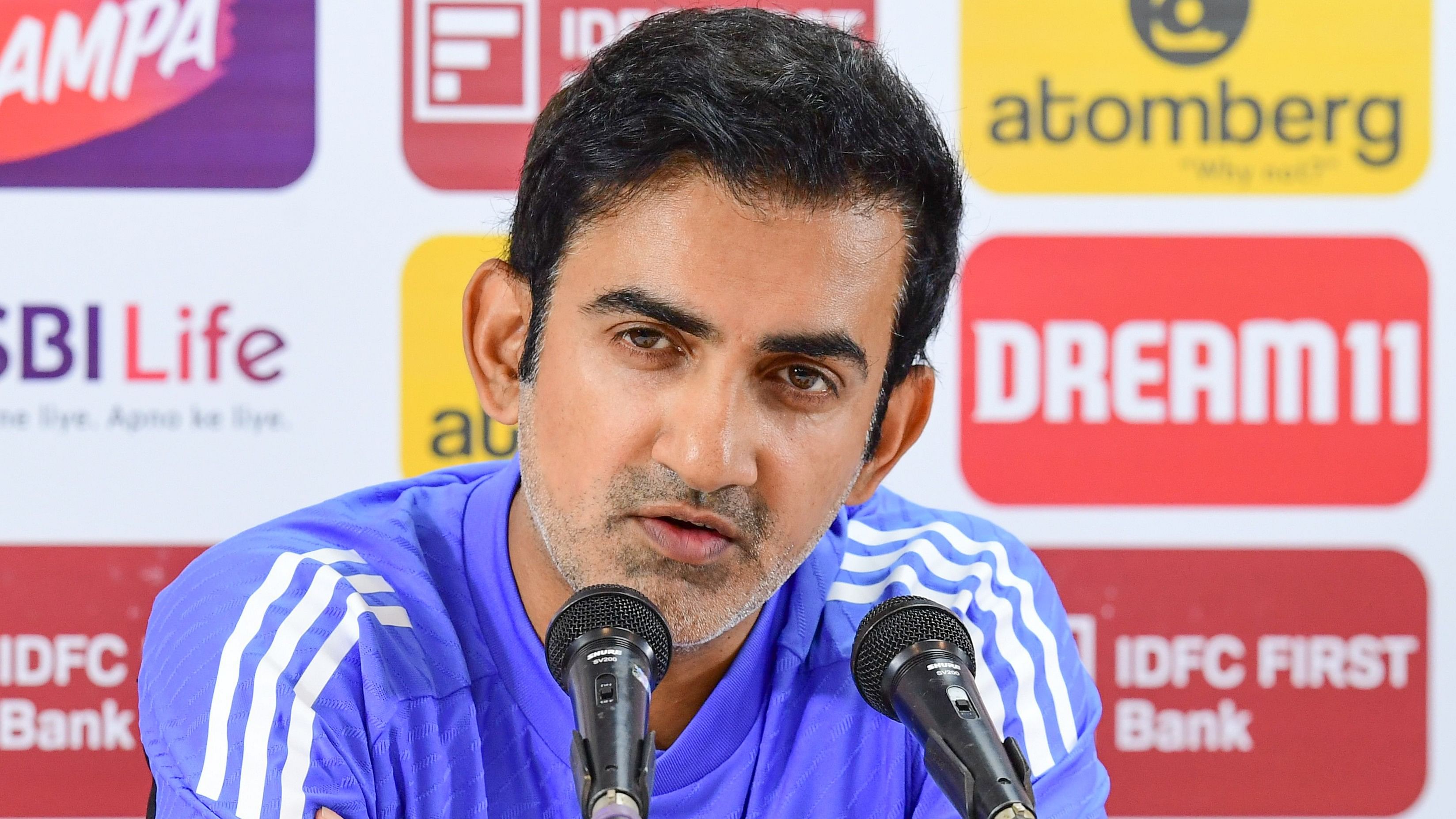 <div class="paragraphs"><p>Indian cricket team head coach Gautam Gambhir&nbsp;speaks at presser  at M Chinnaswamy Stadium on Monday</p></div>