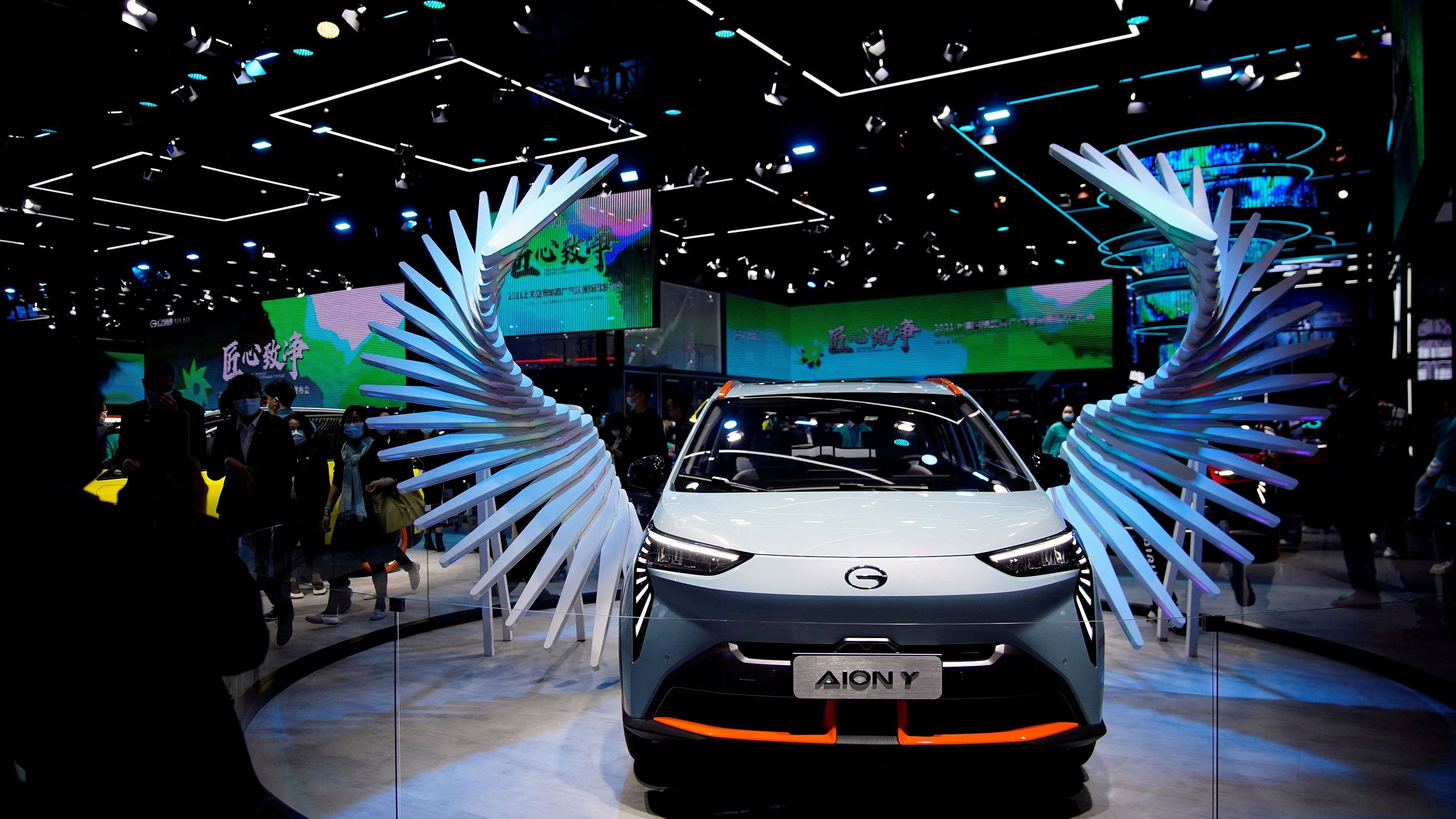 <div class="paragraphs"><p>A GAC Aion Y electric vehicle.</p></div>