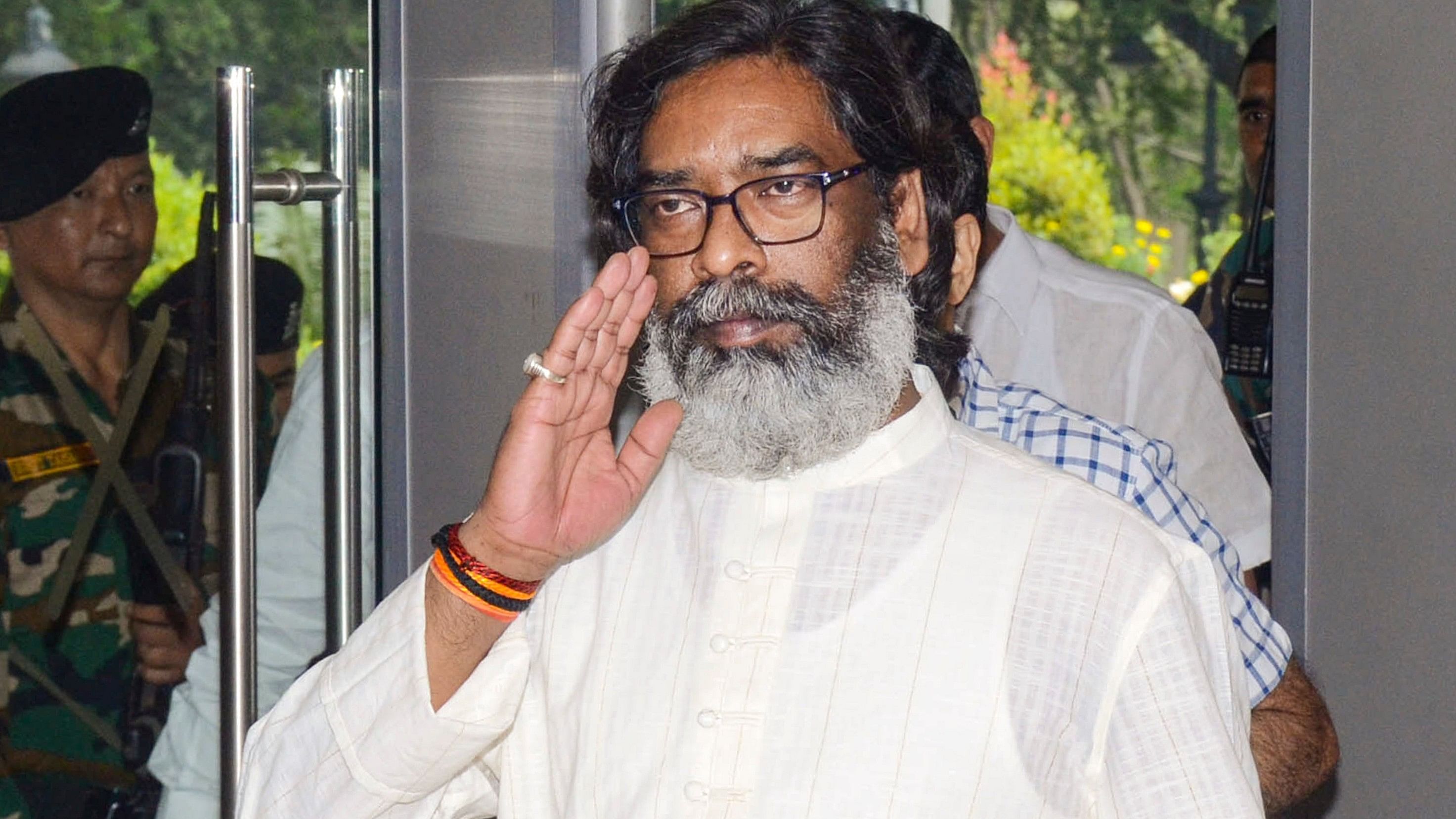 Jharkhand Chief Minister Hemant Soren arrives for the cabinet meeting at the state Secretariat, in Ranchi. PTI file