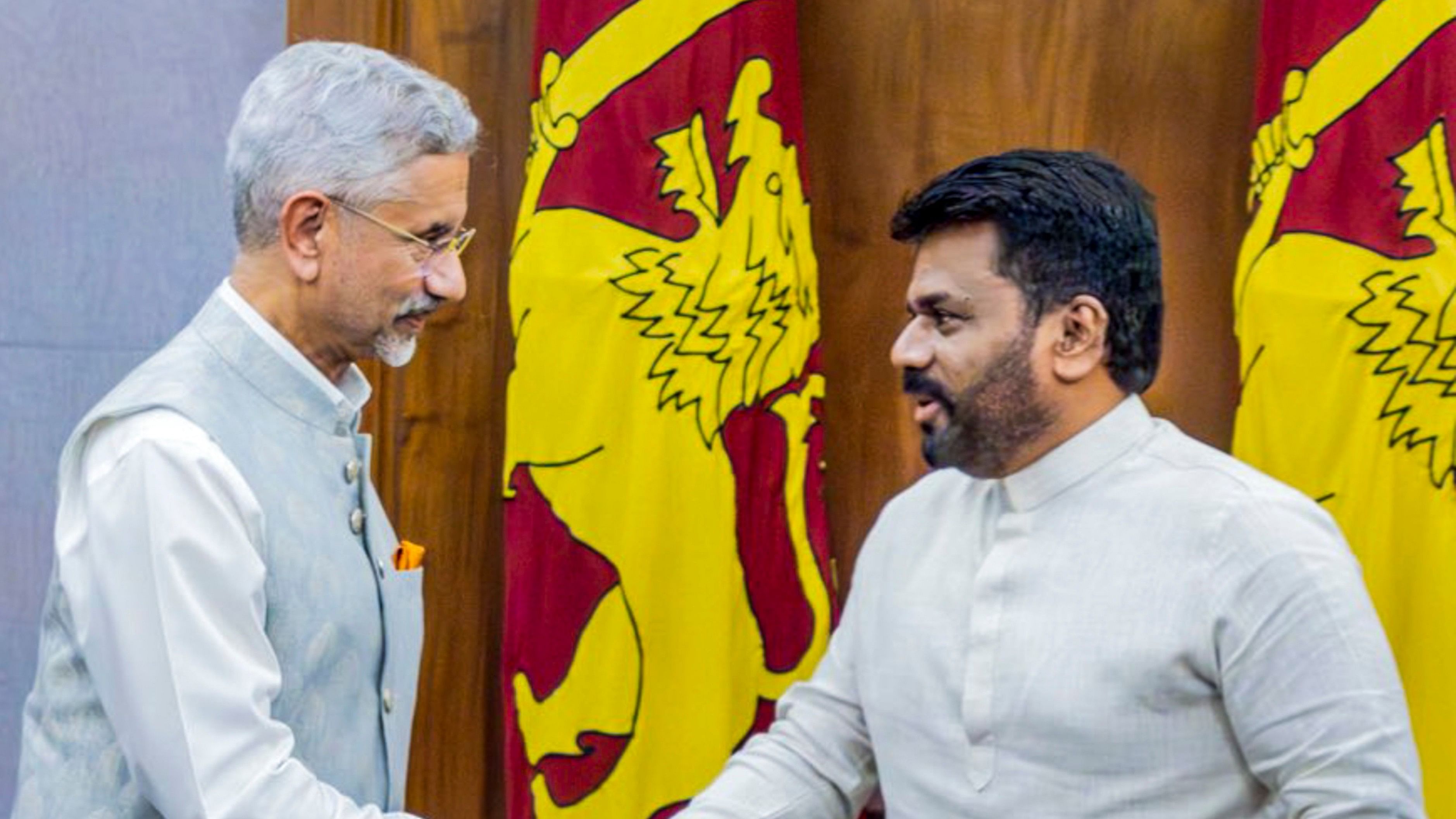 <div class="paragraphs"><p>External Affairs Minister S Jaishankar meets Sri Lankan President Anura Kumara Dissanayake, in Colombo. </p></div>