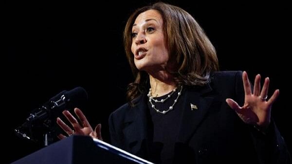 <div class="paragraphs"><p>Democratic presidential nominee and U.S. Vice President Kamala Harris attends a campaign rally, in Erie, Pennsylvania, US, October 14, 2024.</p></div>