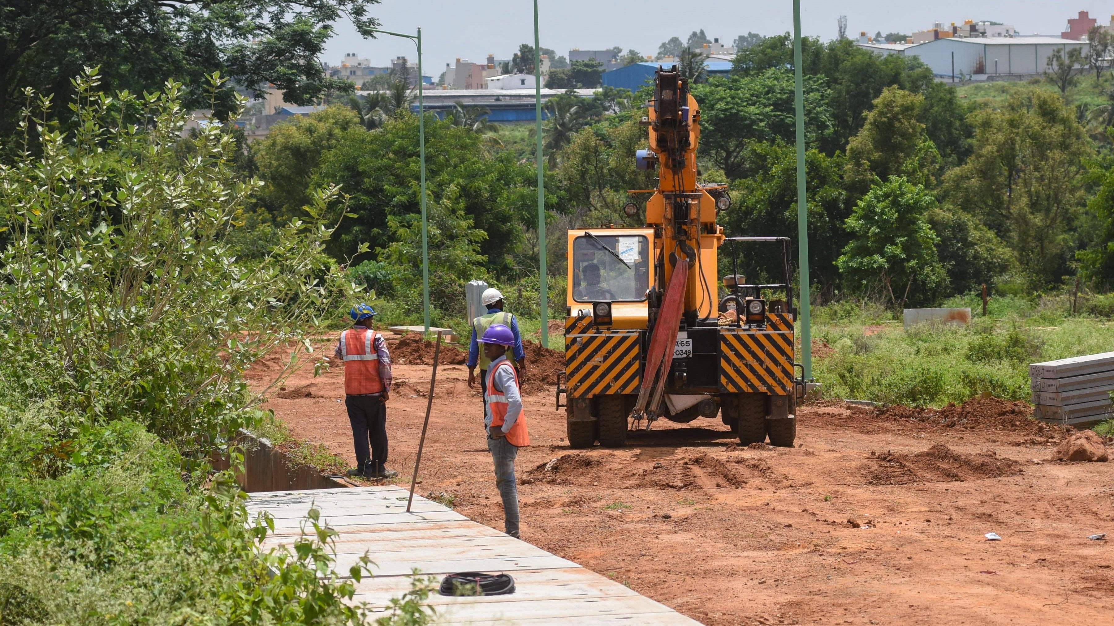 <div class="paragraphs"><p>Work on at the&nbsp;Nadaprabhu Kempegowda Layout.</p></div>