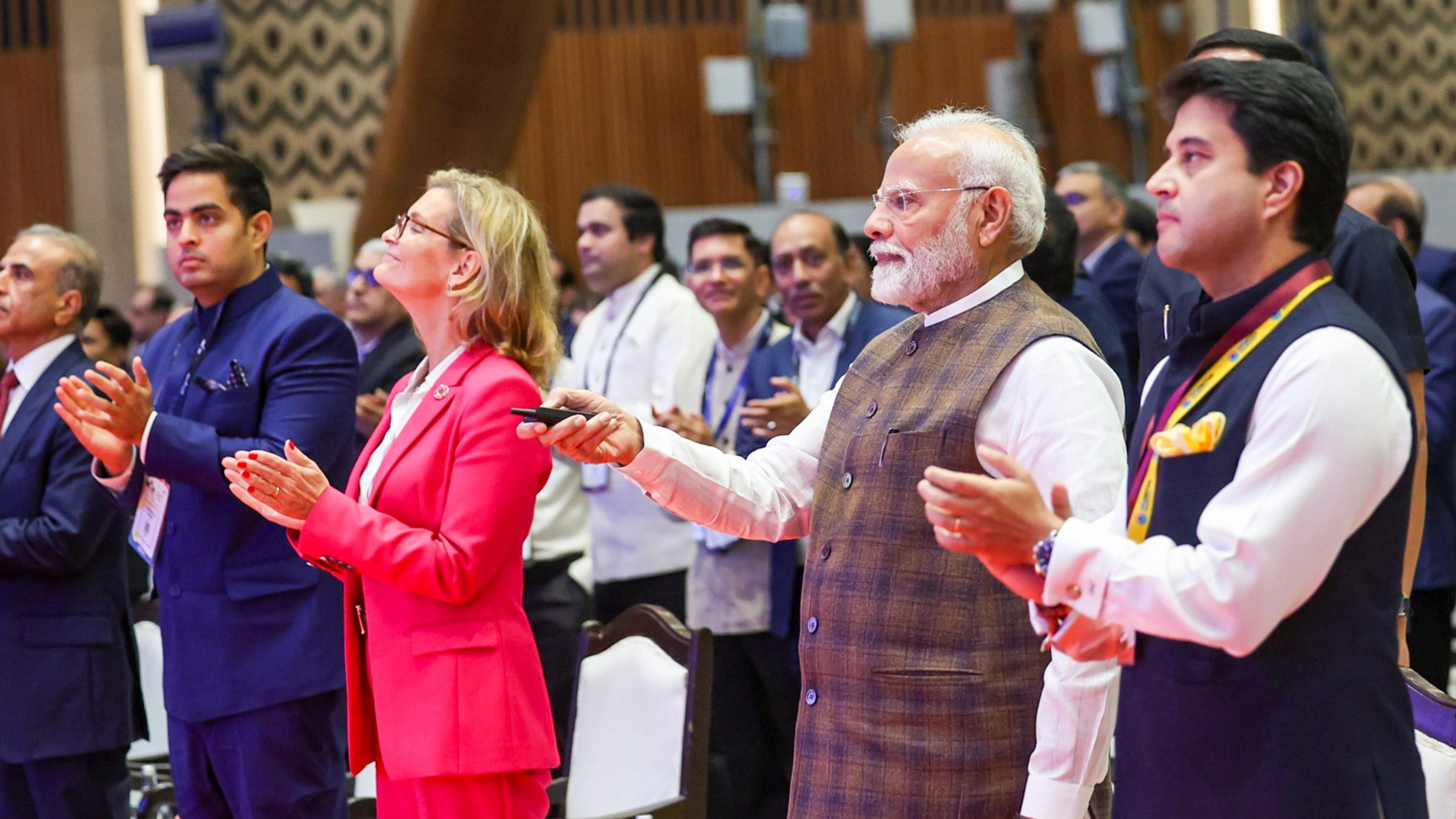 <div class="paragraphs"><p>Prime Minister Narendra Modi during inauguration of the 8th ITU's telecom standard meet, India Mobile Congress, in New Delhi.</p></div>