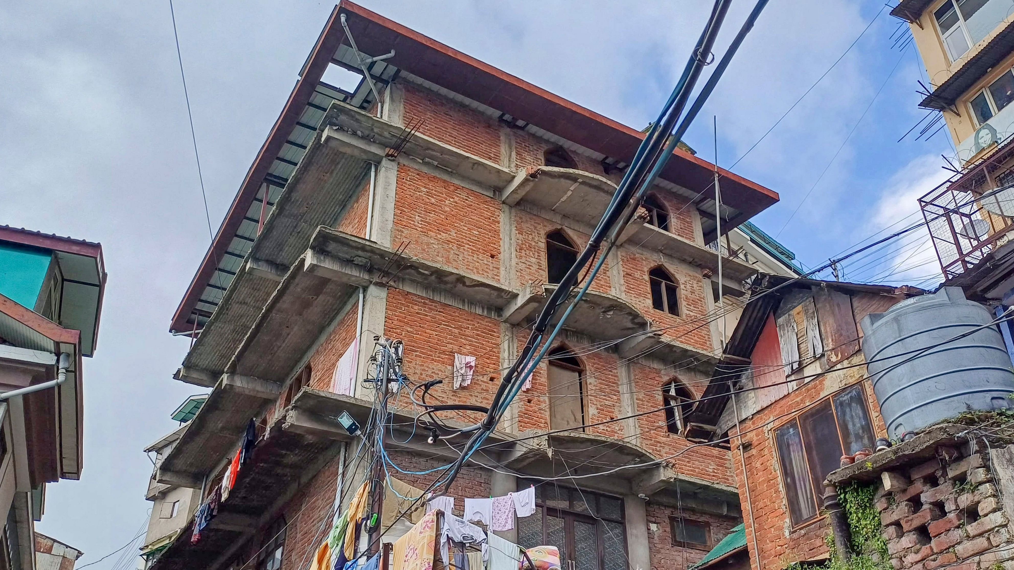 <div class="paragraphs"><p> View of the parts of an alleged illegally constructed mosque, at Sanjauli in Shimla.&nbsp;</p></div>