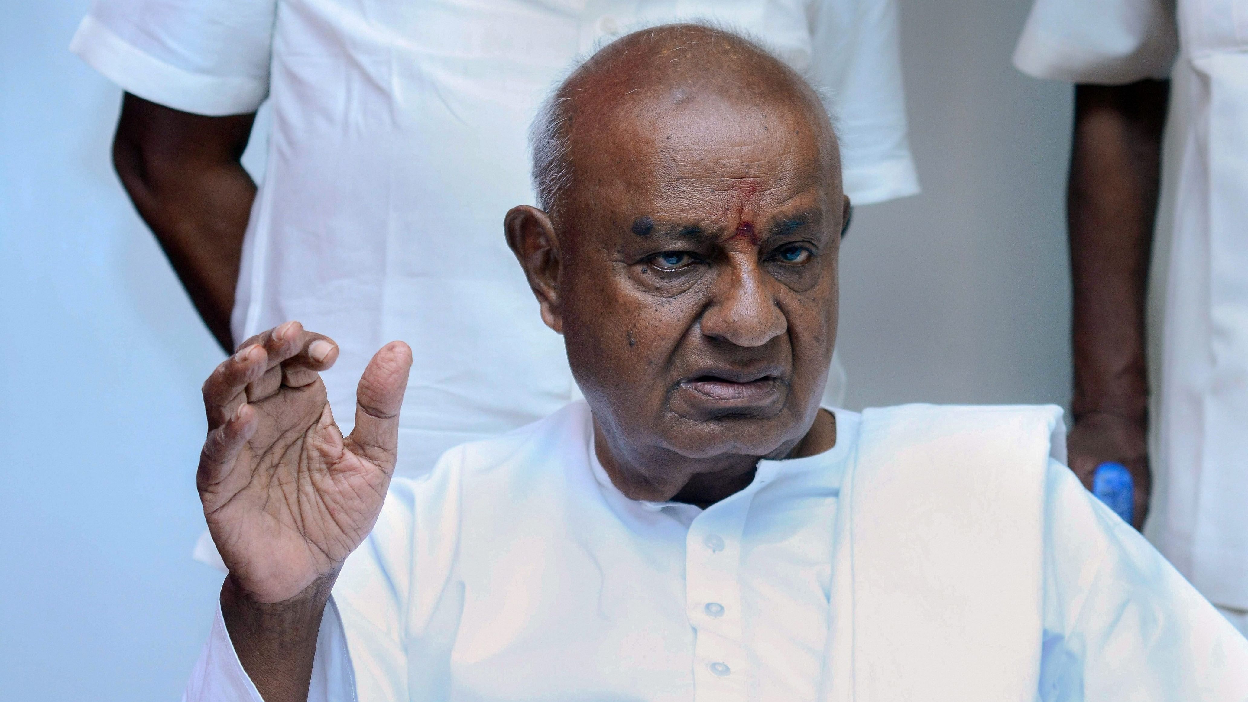 <div class="paragraphs"><p>A file photo of former PM and JD(S) chief&nbsp;H D Deve Gowda</p></div>