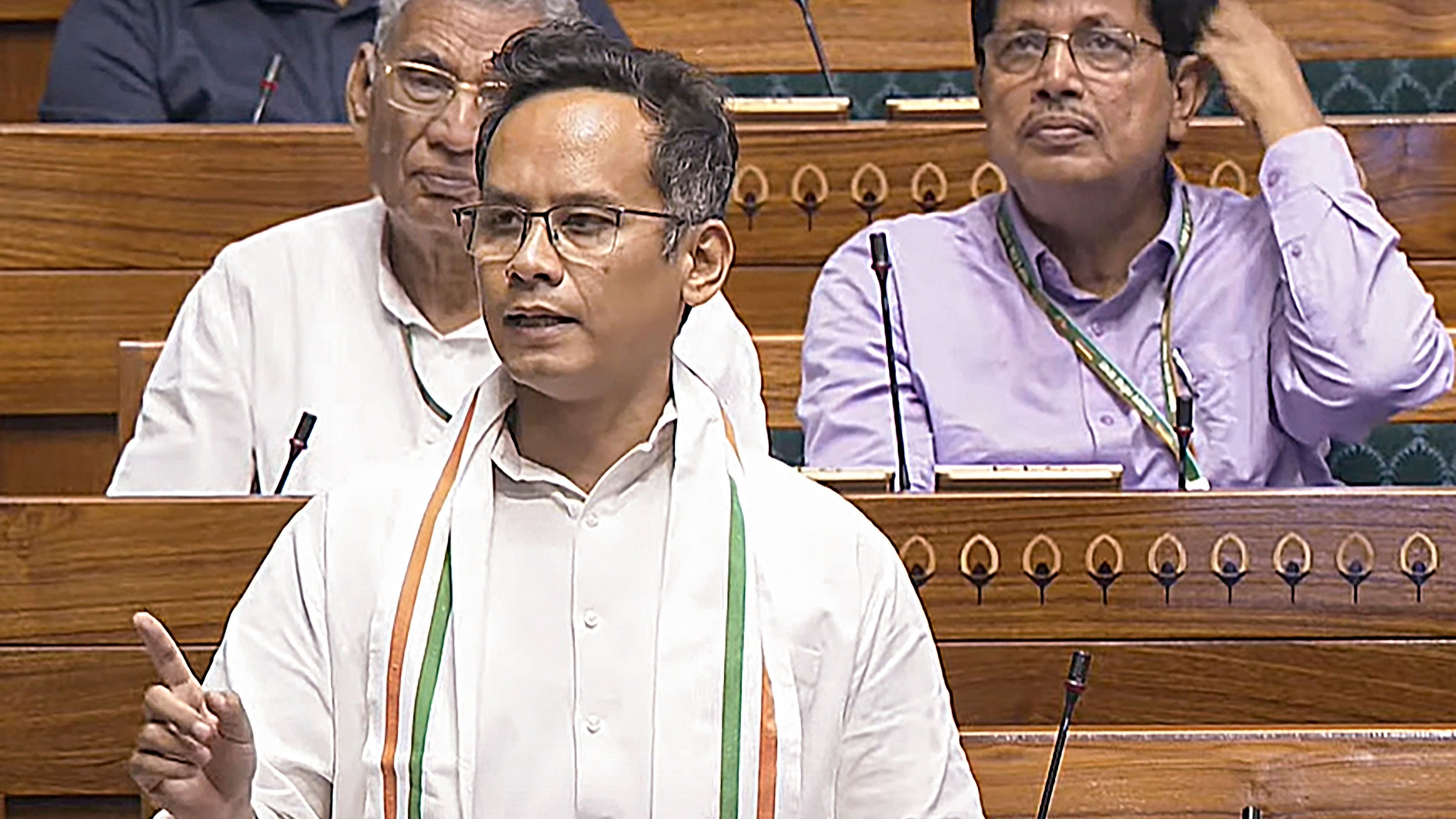 <div class="paragraphs"><p> Congress MP Gaurav Gogoi speaks in the Lok Sabha  </p></div>