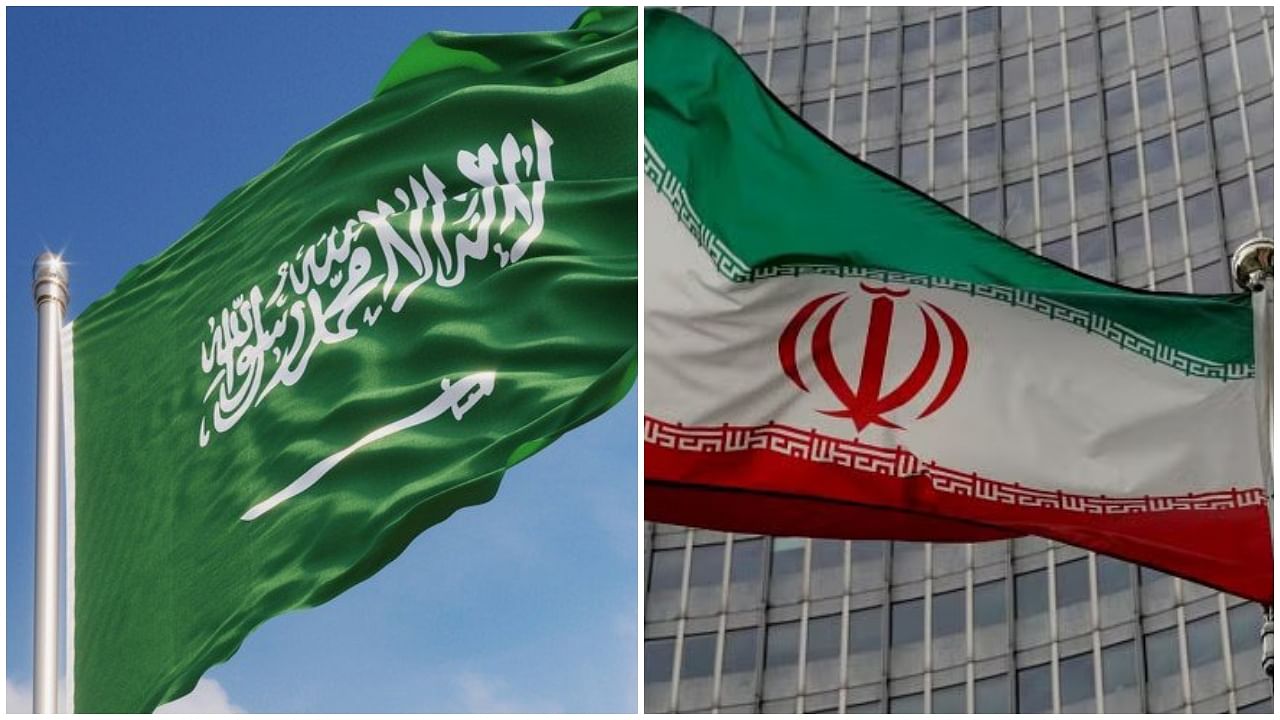 <div class="paragraphs"><p>Saudi Arabia and Iran's National Flags.</p></div>