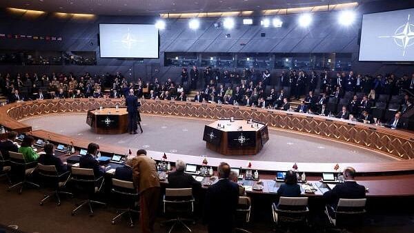 <div class="paragraphs"><p>A general view shows a meeting of North Atlantic Council with Indo-Pacific partners, in Defence Minister's Session, at the Alliance headquarters in Brussels, Belgium October 17, 2024.</p></div>