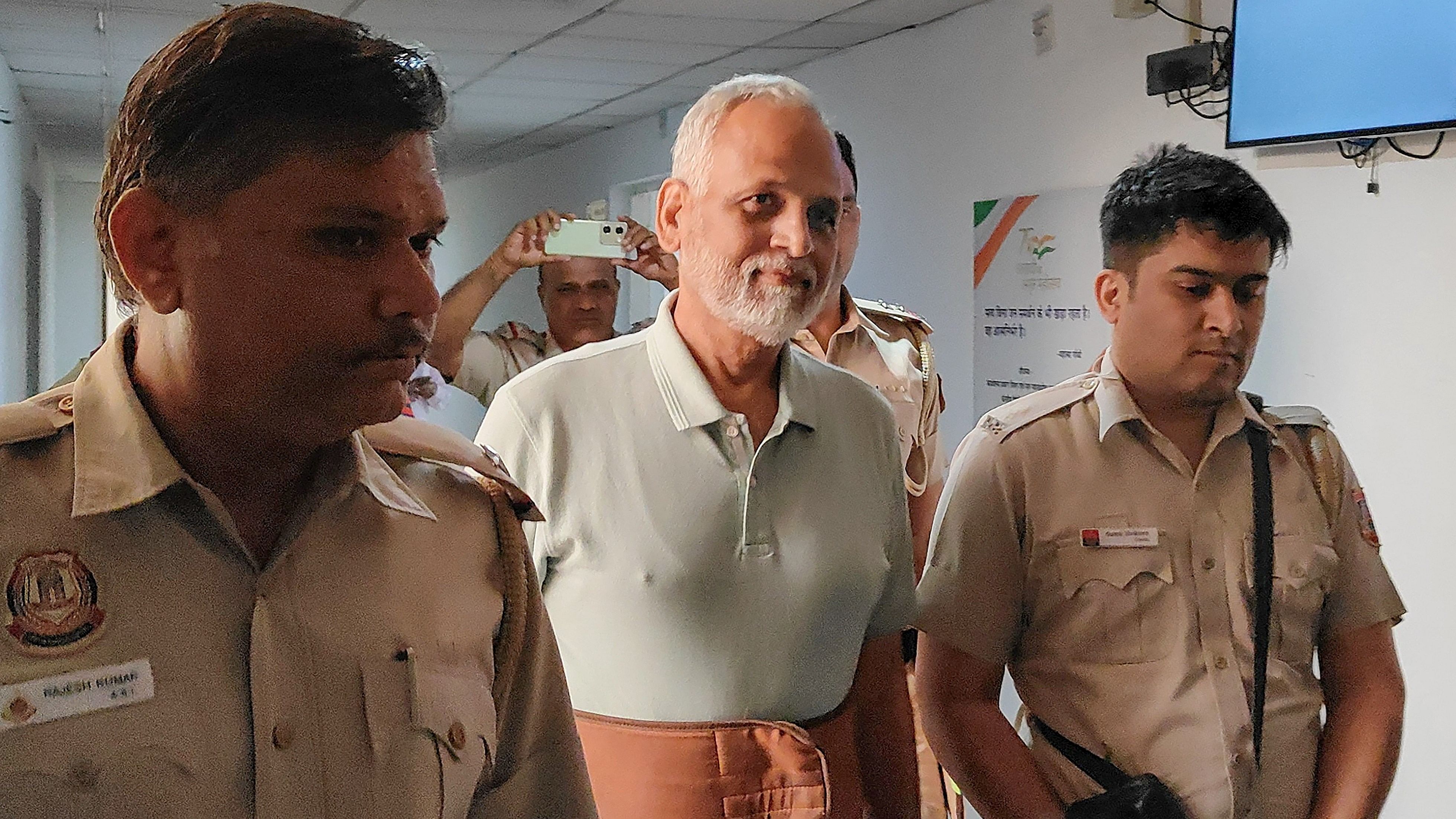 <div class="paragraphs"><p>AAP leader Satyendar Jain being produced before the Rouse Avenue Court in a money laundering case, in New Delhi, Friday, Oct. 18, 2024.</p></div>