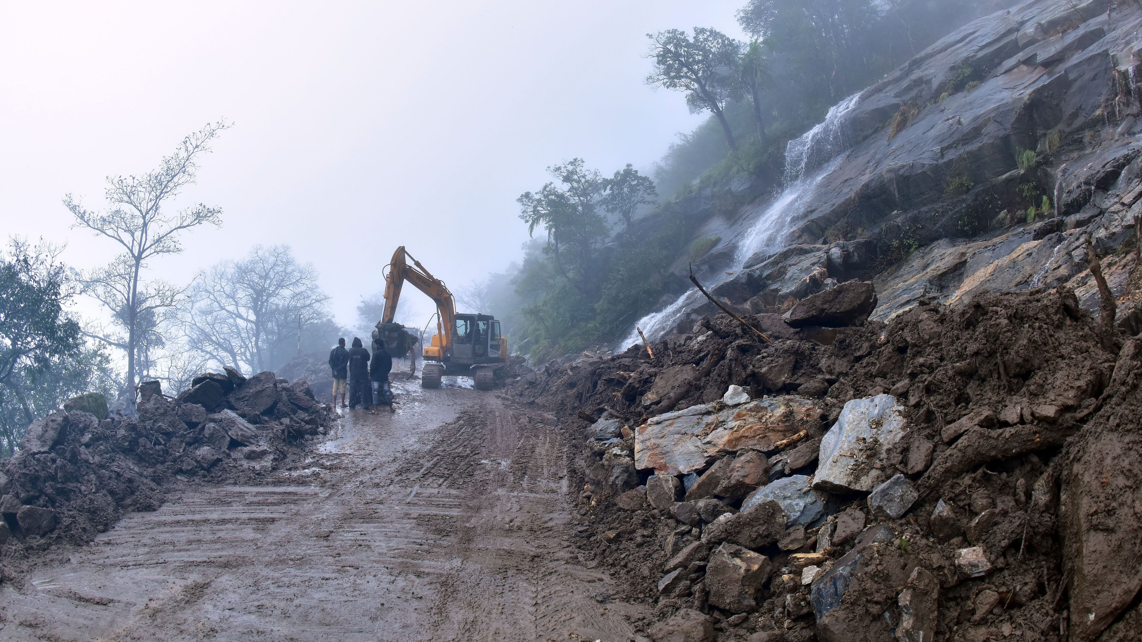 <div class="paragraphs"><p>Landslides are more frequent in areas where hills have been cut for road construction, according to the report. </p></div>