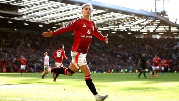 <div class="paragraphs"><p>Premier League - Manchester United v Brentford - Old Trafford, Manchester, Britain - October 19, 2024 - Manchester United's Alejandro Garnacho celebrates scoring their first goal.</p></div>