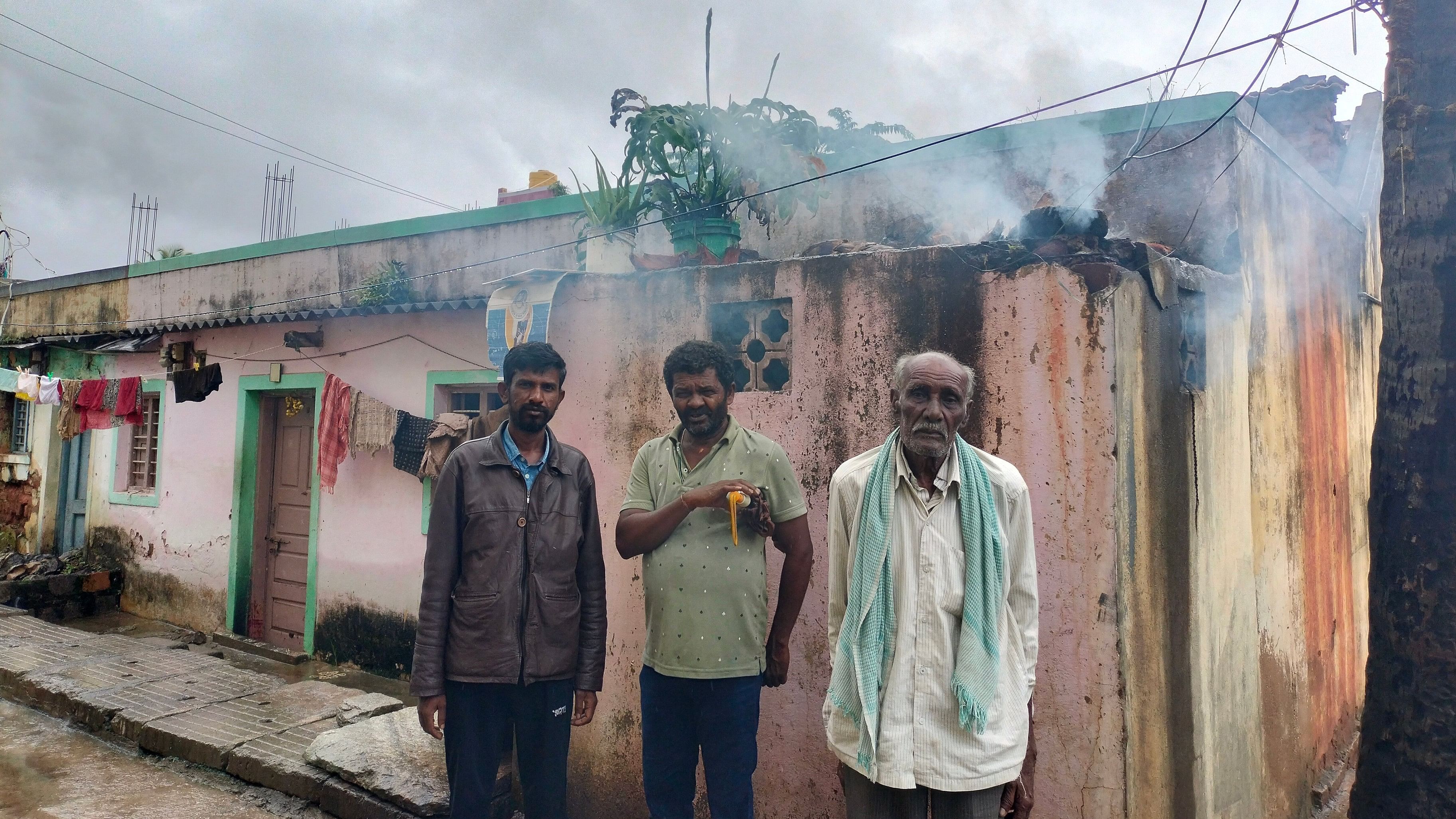 <div class="paragraphs"><p>(From left) Kemparaju, Pillappa and Munivenkatappa from A K Colony, Chikkabanavara, say they are struggling to find alternative careers.  </p></div>