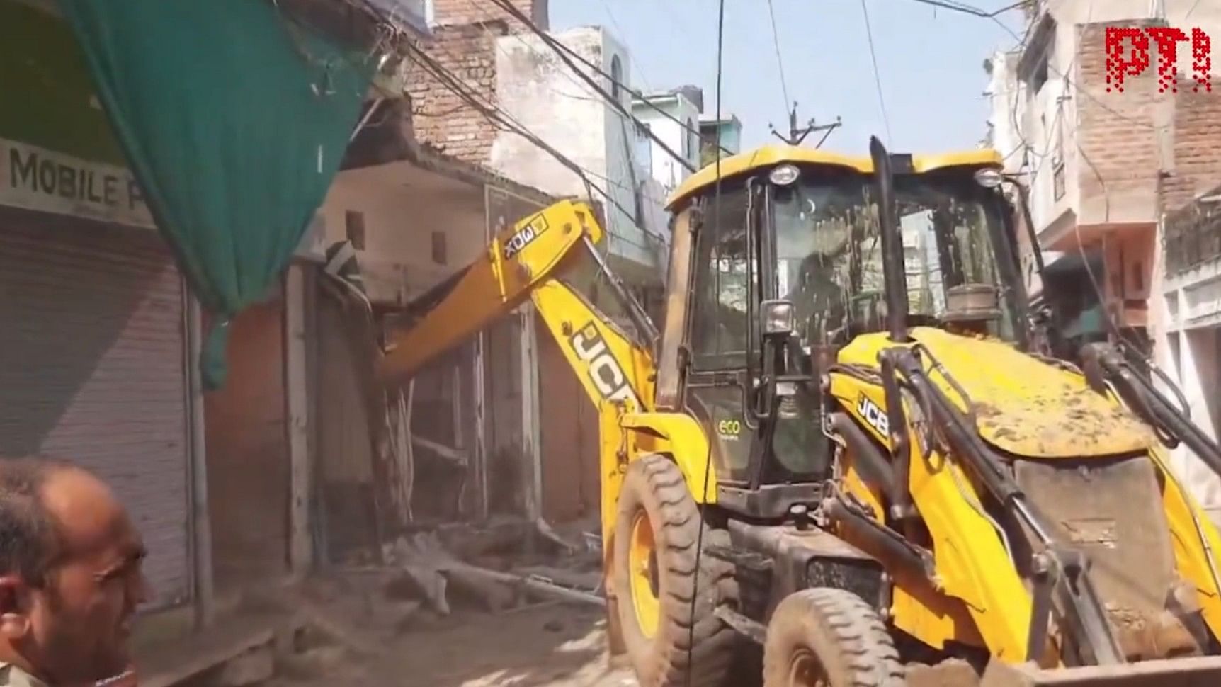 <div class="paragraphs"><p>Screengrab of video showing debris being cleared after the blast&nbsp;</p></div>