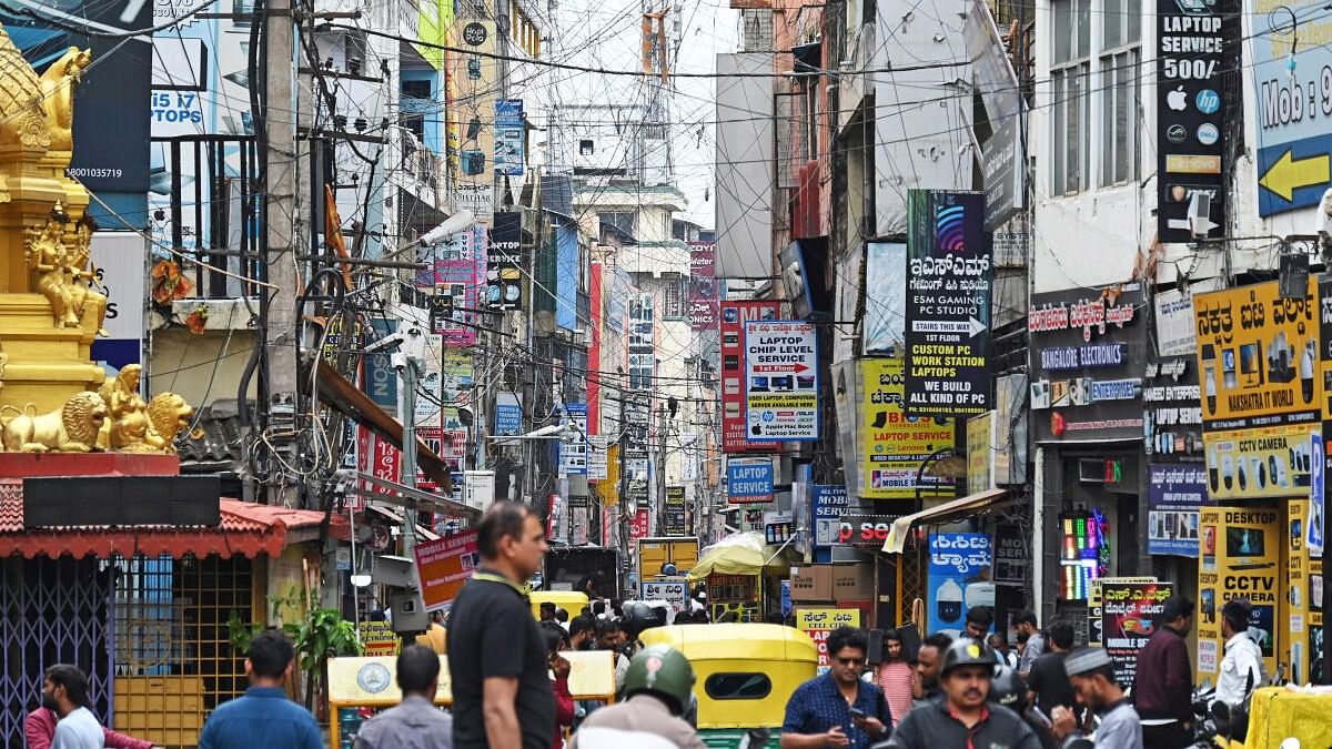 <div class="paragraphs"><p>Several cables hang across the road on SJP Road in Bengaluru. </p></div>