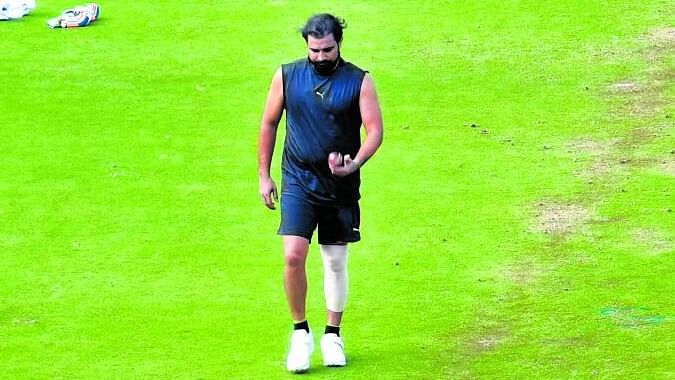 <div class="paragraphs"><p>Mohammed Shami at the M Chinnaswamy stadium.</p></div>