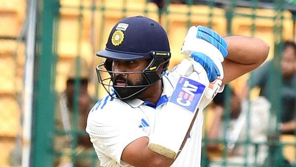 <div class="paragraphs"><p>Rohit Sharma Indian Cricket team Captain in action against New Zealand in India vs New Zealand first cricket test match in Bengaluru.&nbsp;</p></div>