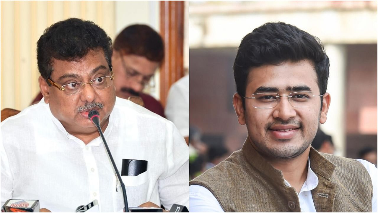 <div class="paragraphs"><p>M B Patil; Tejasvi Surya. </p></div>