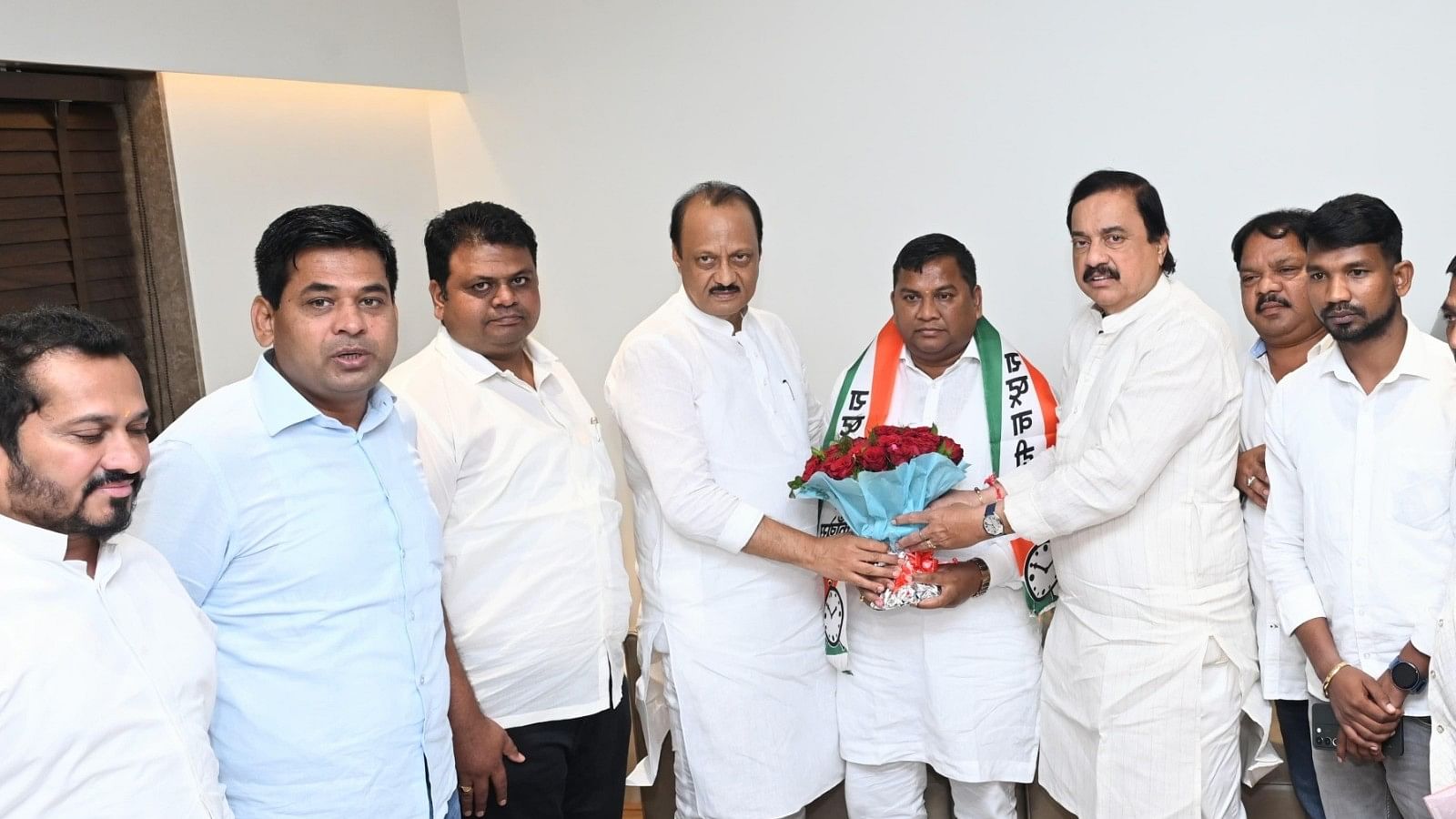 <div class="paragraphs"><p>Bharat Gavit joined the NCP in presence of Ajit Pawar, the Deputy Chief Minister and Raigad MP Sunil Tatkare, the state NCP President.</p></div>