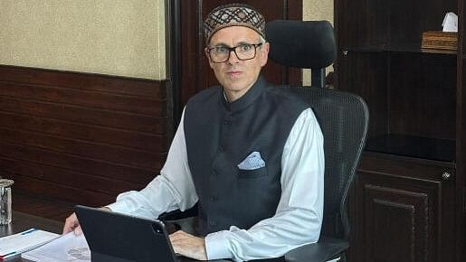 <div class="paragraphs"><p>J &amp; K Chief Minister Omar Abdullah at his chamber at the secretariat, in Srinagar</p></div>