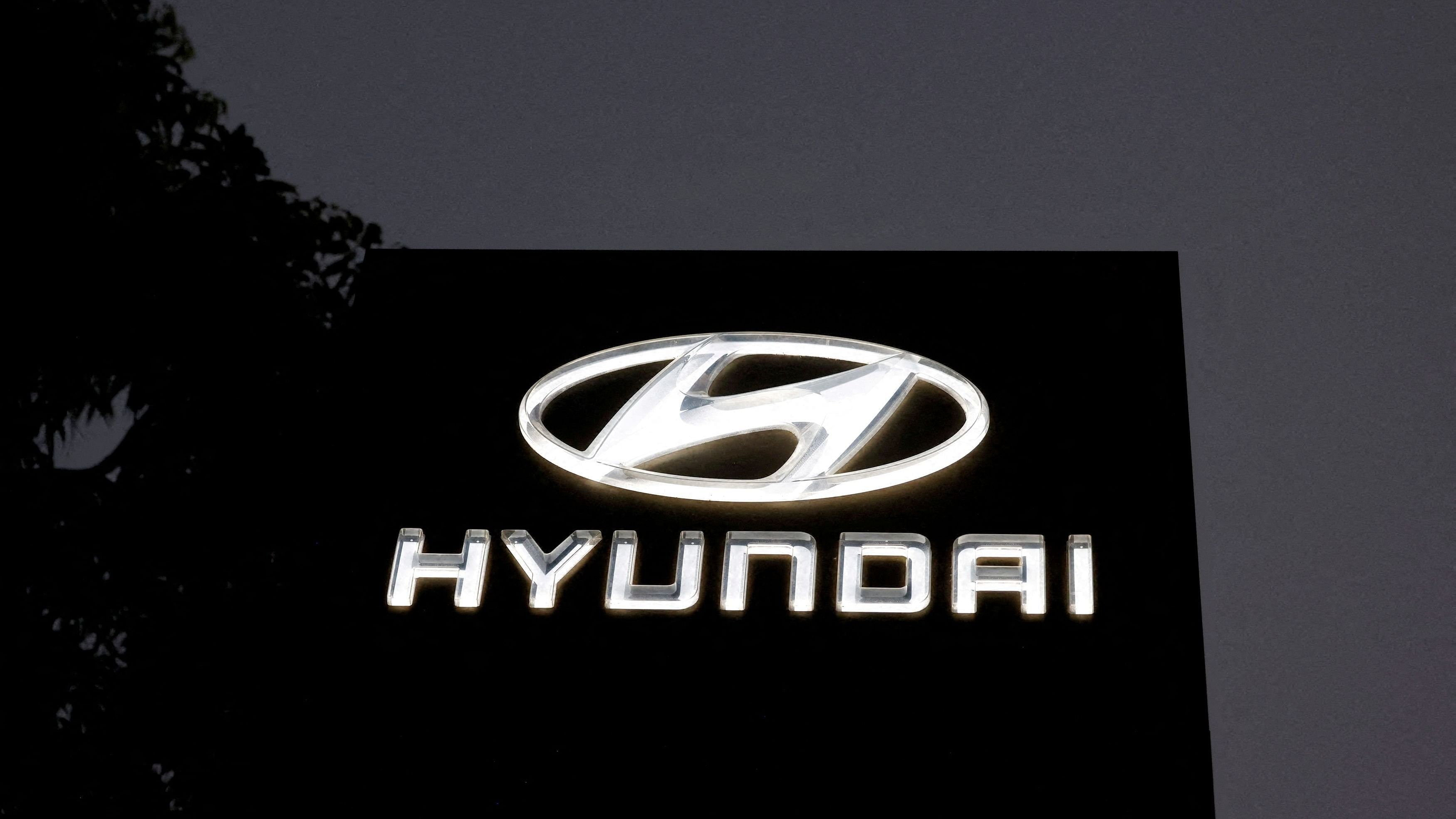 <div class="paragraphs"><p>The Logo of Hyundai Motor India Limited is seen outside a car showroom, in Ahmedabad.</p></div>