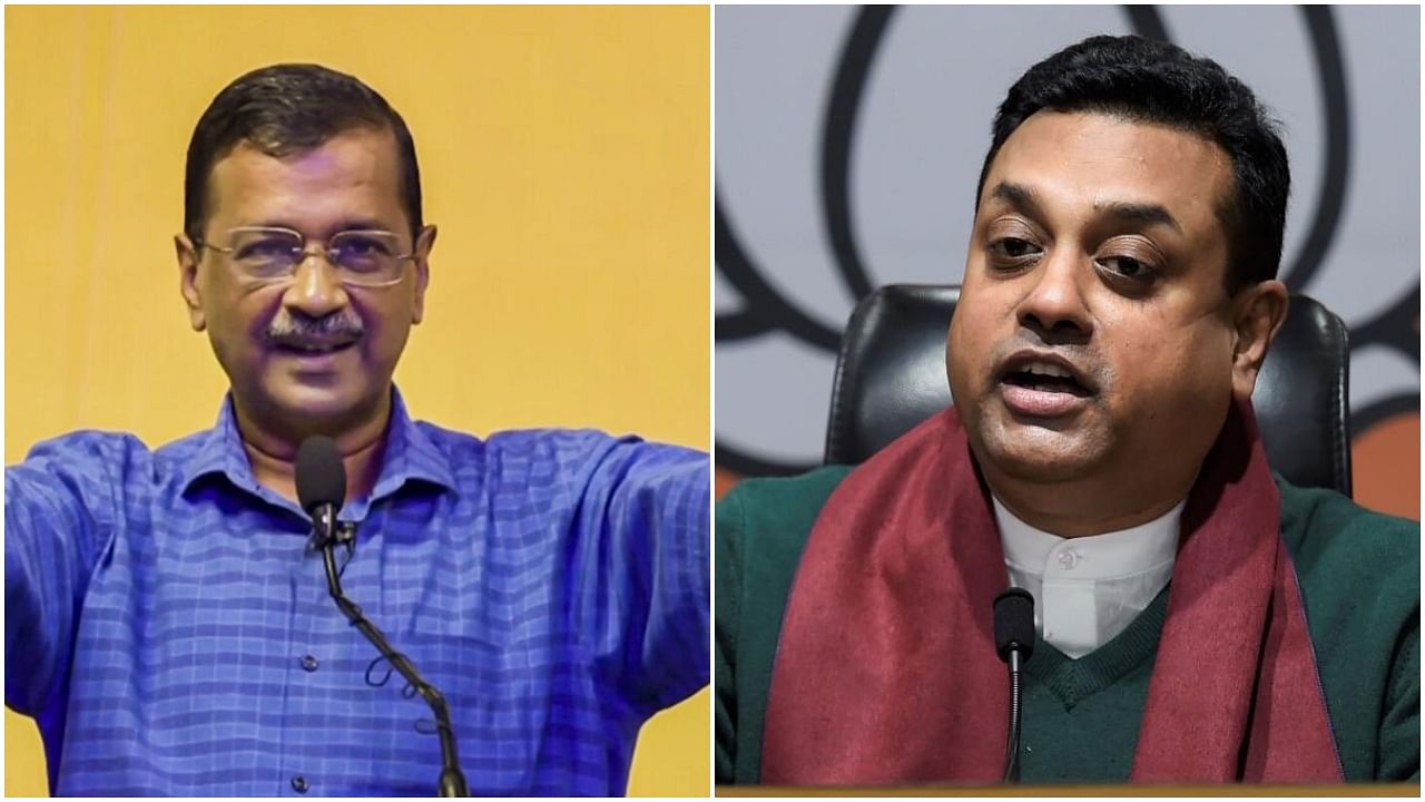 <div class="paragraphs"><p>Former Delhi CM Arvind Kejriwal(L)and BJP's Sambit Patra.&nbsp;</p></div>