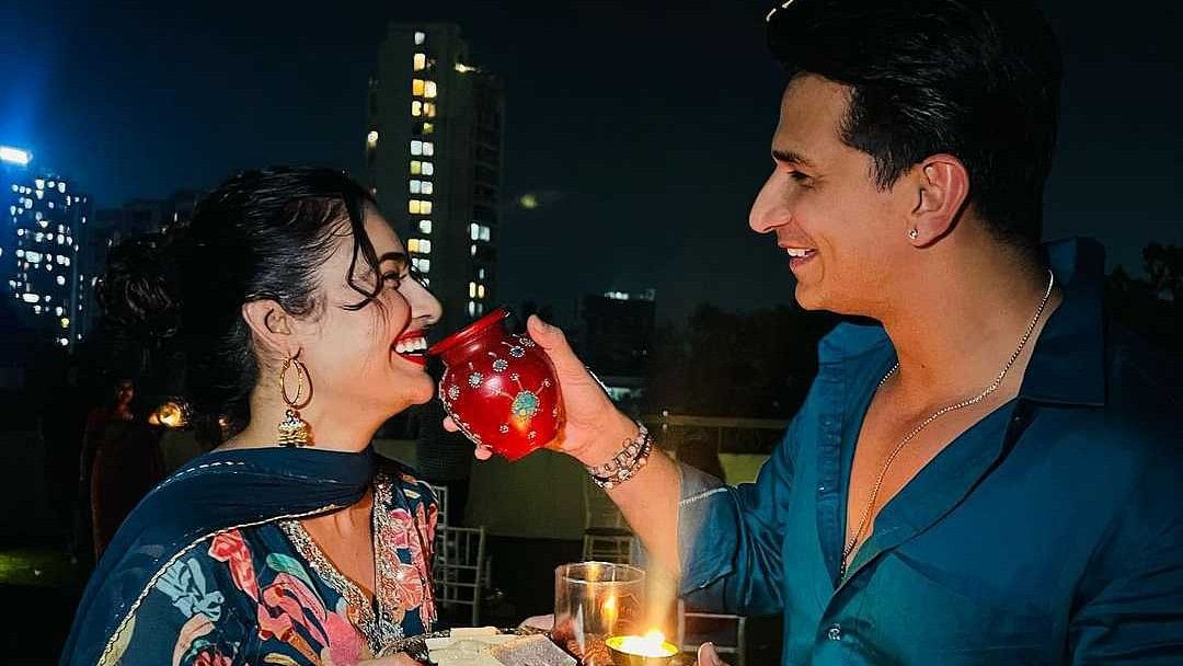 <div class="paragraphs"><p>Prince Narula and Yuvika Chaudhary celebrating 'Karva Chauth'.&nbsp;</p></div>