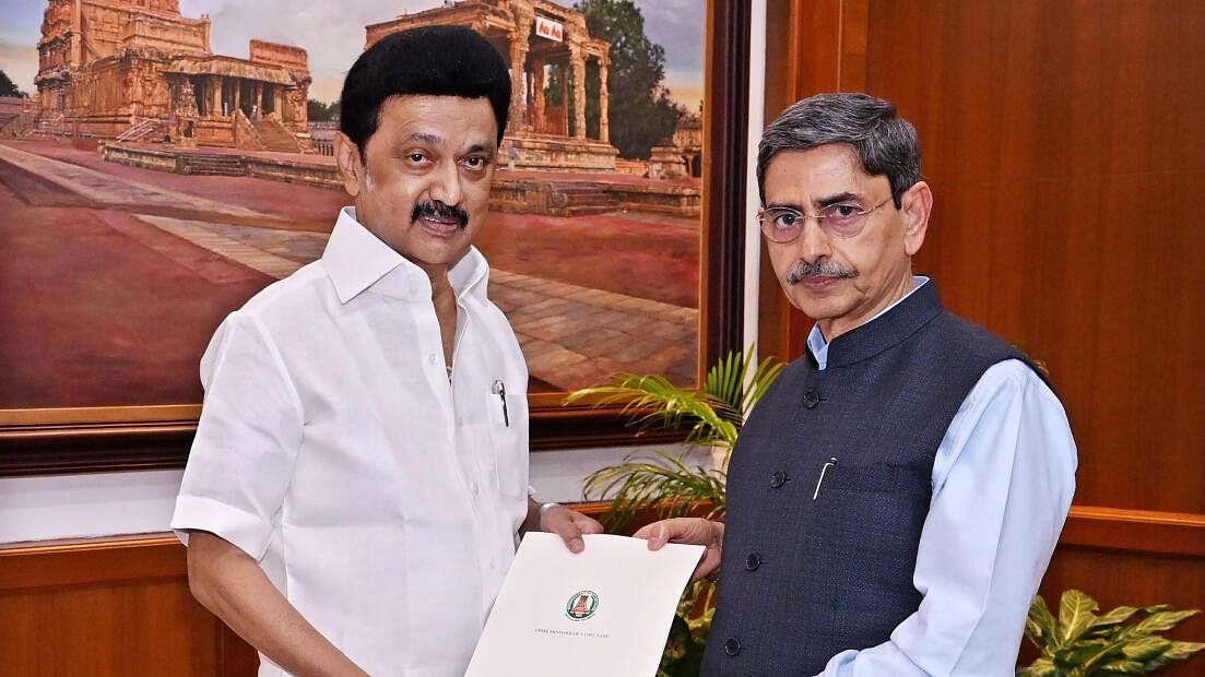 <div class="paragraphs"><p>A file image of Tamil Nadu Chief Minister MK Stalin (left) and&nbsp;Governor R N Ravi.</p></div>