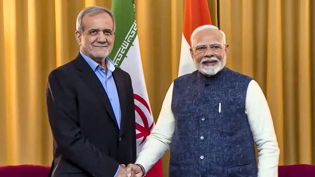 <div class="paragraphs"><p>Prime Minister Narendra Modi meets President Masoud Pezeshkian of Iran in Kazan, Russia, Tuesday, Oct. 22, 2024. </p></div>