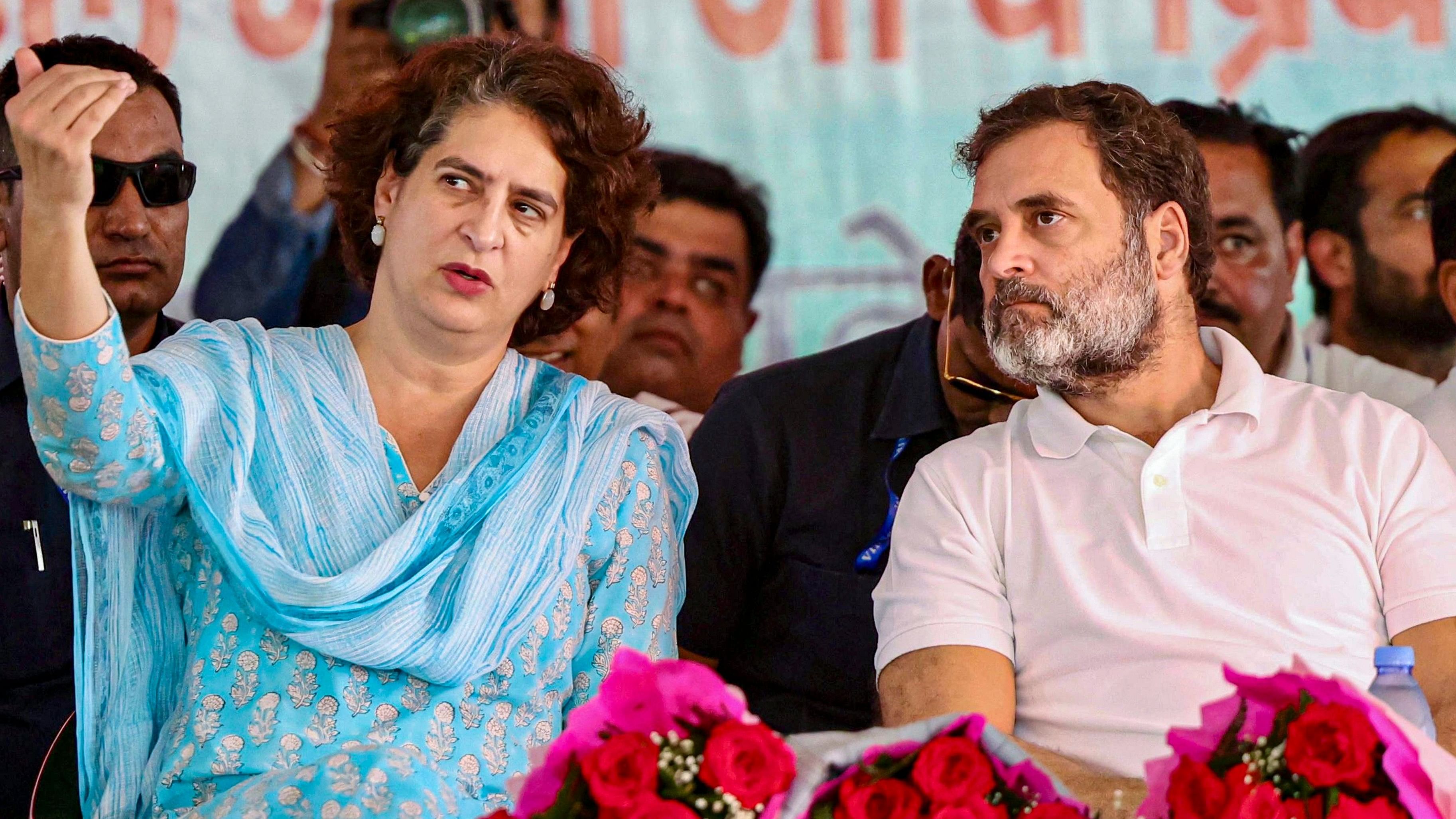 <div class="paragraphs"><p> Leader of Oppostion in Lok Sabha and Congress leader Rahul Gandhi with party leader Priyanka Gandhi.&nbsp;</p></div>