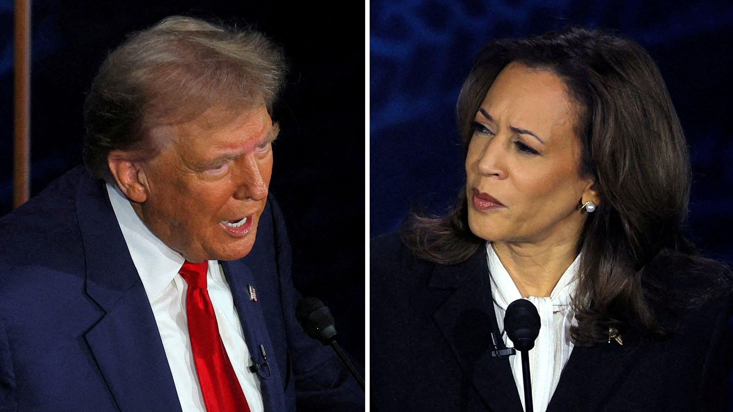 <div class="paragraphs"><p>Republican presidential nominee, former US President Donald Trump and Democratic presidential nominee, US Vice President Kamala Harris, in a combination of file photographs.</p></div>