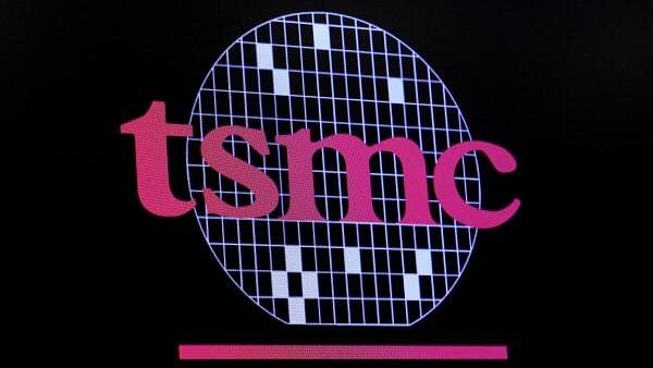 <div class="paragraphs"><p>The company logo for Taiwan Semiconductor Manufacturing Company is displayed on a screen on the floor of the New York Stock Exchange (NYSE).</p></div>