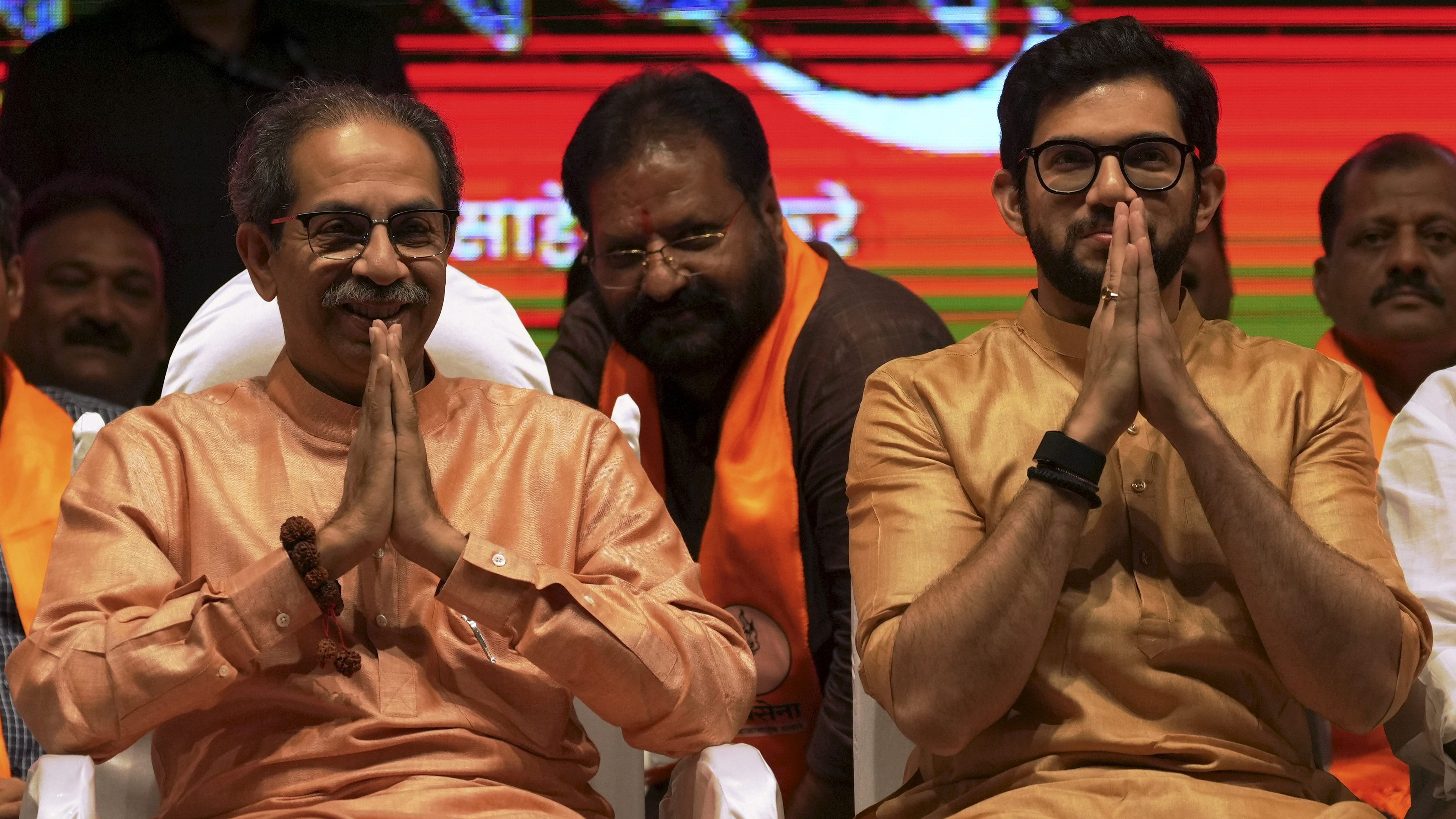 <div class="paragraphs"><p>Shiv Sena (UBT) Chief Uddhav Thackeray and Aaditya Thackeray</p></div>