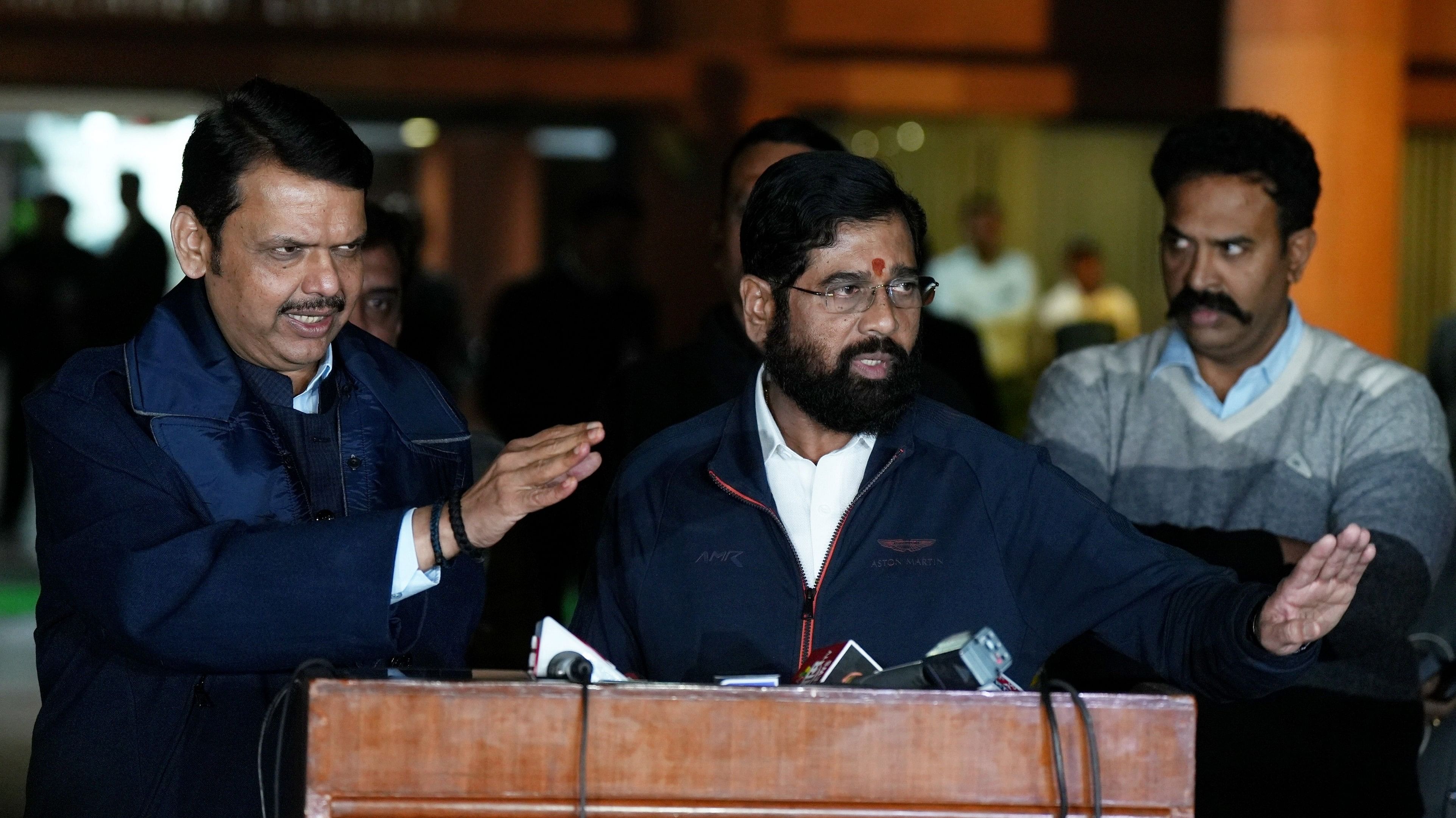 <div class="paragraphs"><p>Maharashtra Chief Minister Eknath Shinde with the state Deputy Chief Minister Devendra Fadnavis</p></div>