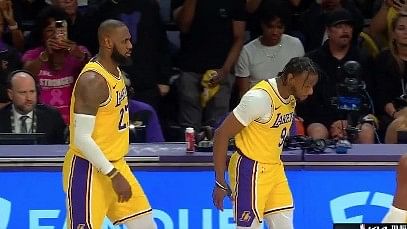 <div class="paragraphs"><p>Just seconds after taking the floor, LeBron James missed a 3-point attempt. On the other end, Minnesota forward Julius Randle scored over Bronny James on the ensuing possession.</p></div>