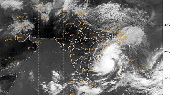 <div class="paragraphs"><p>Satellite image taken between 12:15 pm to 12:42 pm IST on Wednesday, Oct. 23, 2024 shows the location of Cyclone 'Dana'. </p></div>