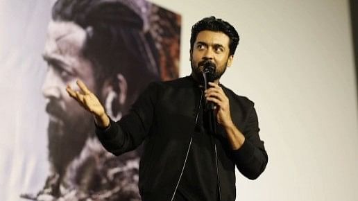 <div class="paragraphs"><p>Suriya during <em>Kanguva</em> promotions.</p></div>