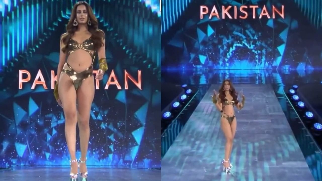 <div class="paragraphs"><p>Pakistani model Roma Michael walks the ramp during the bikini round at the Miss Grand International pageant in Thailand.</p></div>