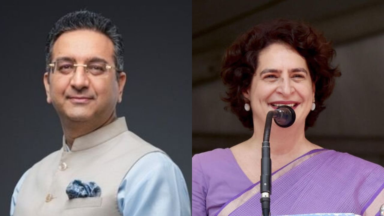 <div class="paragraphs"><p>BJP leader Gaurav Bhatia (L) and&nbsp;Congress' general secretary Priyanka Gandhi Vadra (R).</p></div>