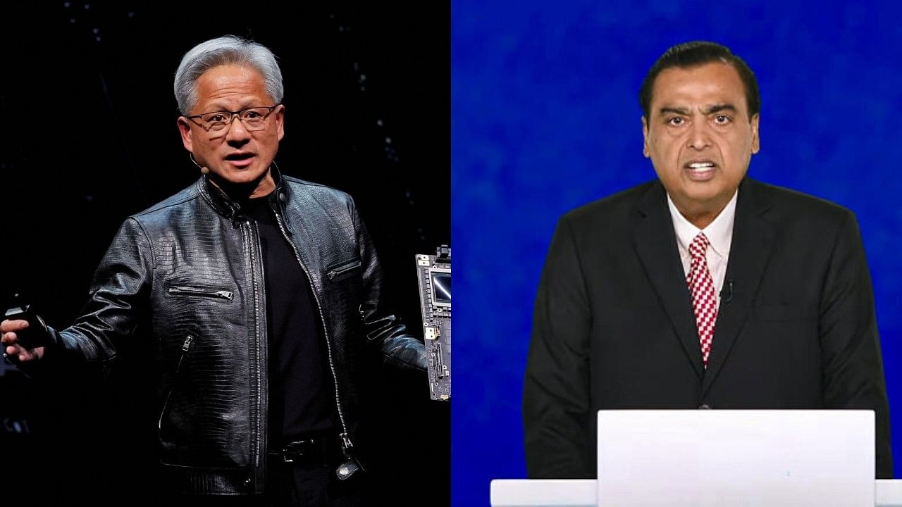 <div class="paragraphs"><p>Nvidia CEO Jensen Huang; Mukesh Ambani.</p></div>