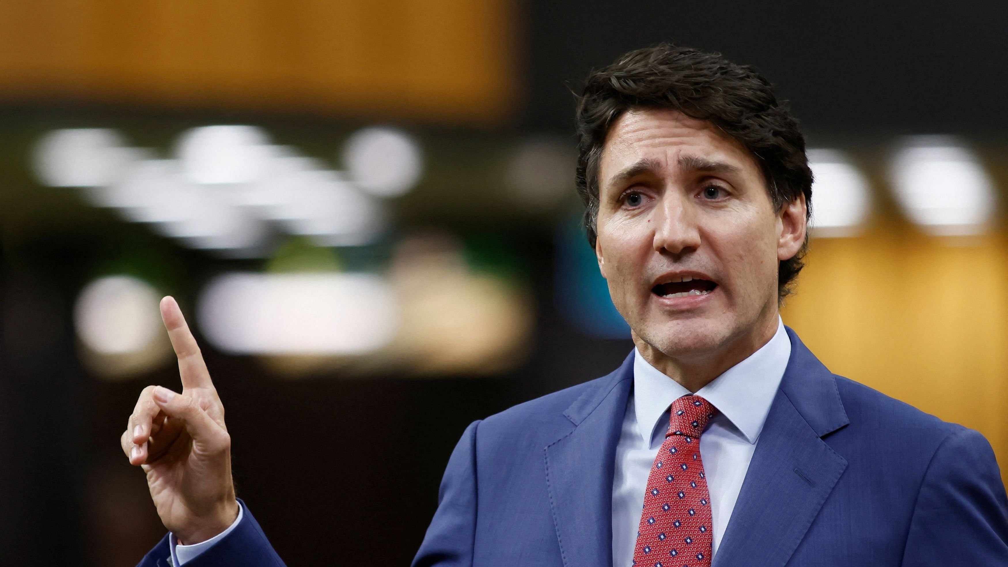 <div class="paragraphs"><p>Canada's Prime Minister Justin Trudeau speaks during Question Period in the House of Commons on Parliament Hill in Ottawa, Ontario, Canada.</p></div>