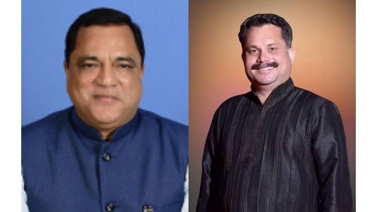 <div class="paragraphs"><p>Mauvin Godinho and BJP MLA Nilesh Cabral.</p></div>