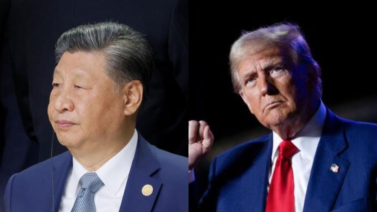 <div class="paragraphs"><p>Chinese President Xi Jinping (L) and Republican presidential nominee former US President Donald Trump (R).</p></div>