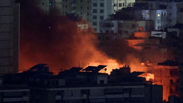 <div class="paragraphs"><p>Aftermath of Israeli strikes on Beirut's southern suburbs</p></div>