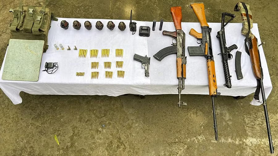 <div class="paragraphs"><p>Arms and ammunition recovered in Manipur.</p></div>