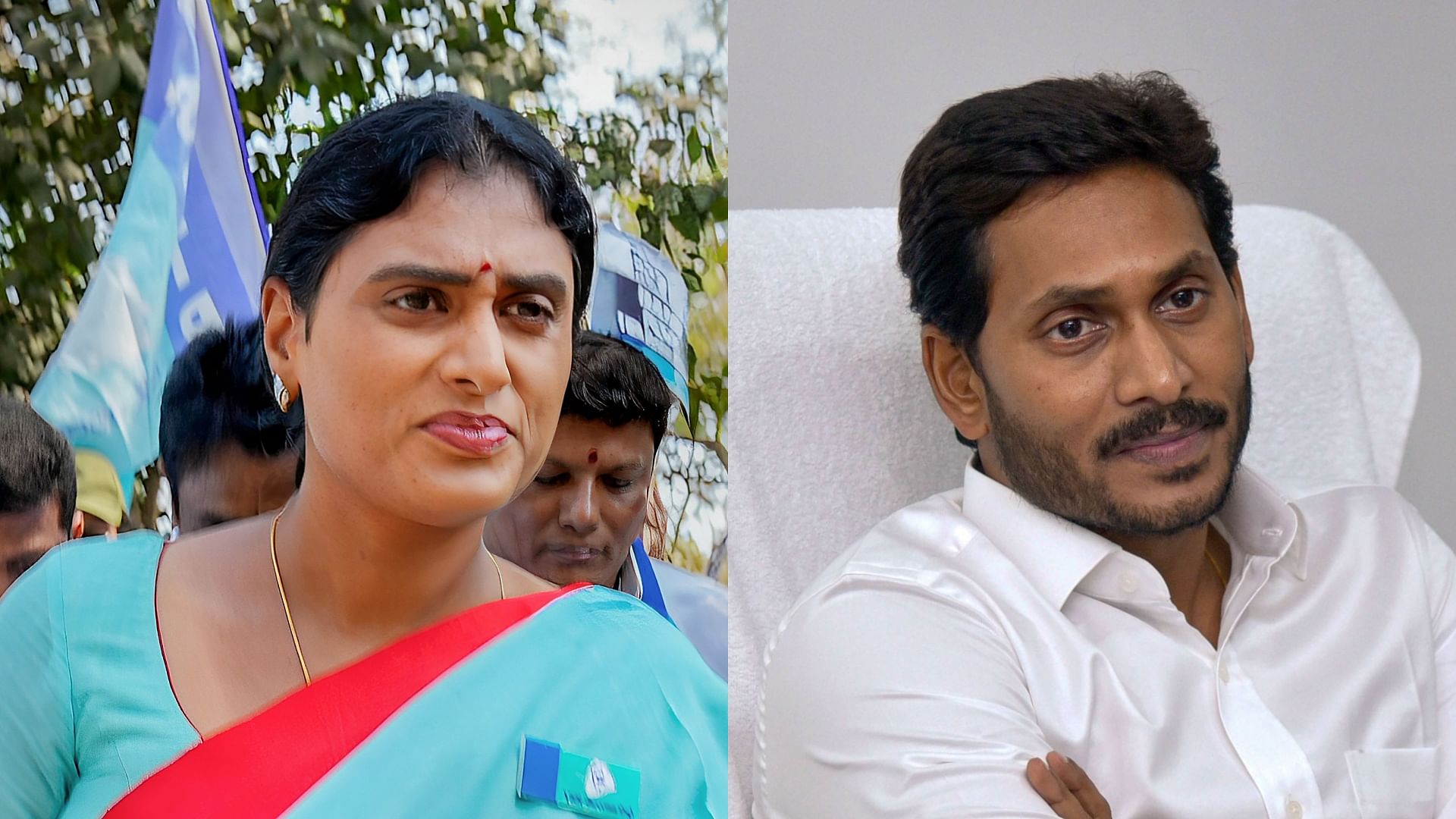 <div class="paragraphs"><p>Y S Sharmila (L) and Y S Jagan Mohan Reddy (R).</p></div>