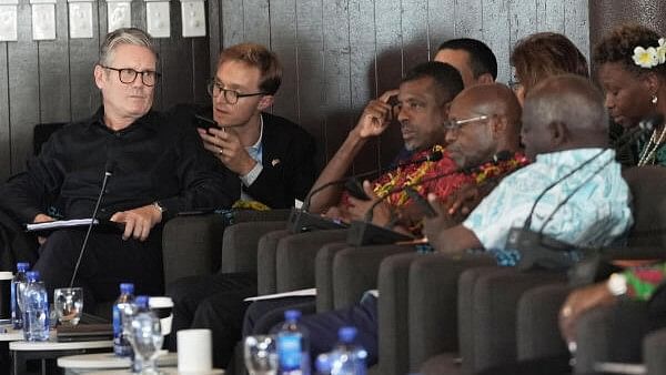 <div class="paragraphs"><p>British Prime Minister Keir Starmer attends a closing executive session during the Commonwealth Heads of Government Meeting in Samoa.&nbsp;</p></div>