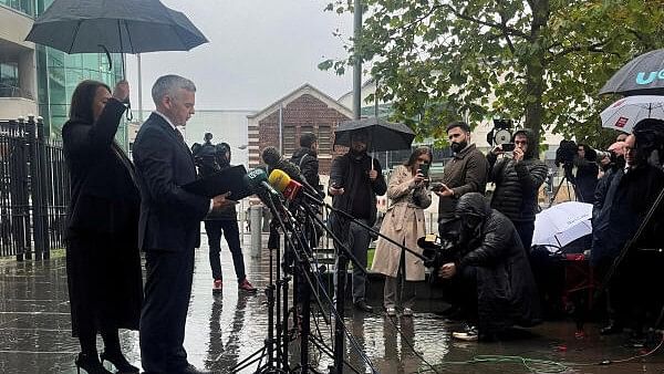 <div class="paragraphs"><p>Detective Chief Superintendent Eamonn Corrigan from the Police Service of Northern Ireland speaks to journalists outside Belfast's Crown Court, following the sentencing of Alexander McCartney, 26, for mass online child sexual abuse and blackmail of young girls around the world, in Belfast, Northern Ireland.</p></div>